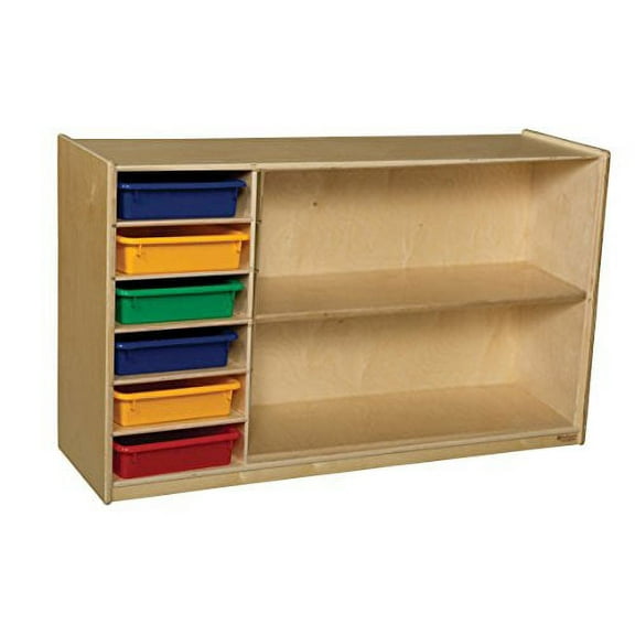 Wood Designs 990331AT Shelf Storage with Assorted Trays