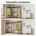 thumbnail image 2 of VIPEK L50 Wire Garment Rack Large Corner Freestanding Wardrobe Closet Rack, Multi-function L Shaped Clothes Rack Heavy Duty Metal Clothing Rack for Hanging Clothes, Max Load 1300LBS, Black, 2 of 9