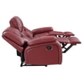thumbnail image 6 of Camila 3-piece Upholstered Reclining Sofa Set Red, 6 of 20