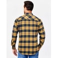thumbnail image 5 of COOFANDY Plaid Shirt Men Flannel Shirts Long Sleeve Button Down Shirts with Pocket, 5 of 6