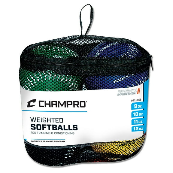 Champro Sports 12" Weighted Training Softball Set (4 Pack)