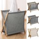 thumbnail image 4 of Household Dirty Clothes Basket Folding Solid Wood Frame Laundry Basket, 4 of 4