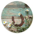 thumbnail image 1 of Mouse pad redondo rústico con herradura 20 x 20 x 0,3 cm Nphuriy, 1 of 6