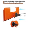 thumbnail image 2 of Ladcaser 3/8" Skid Steer Mount Plate with 2" Removable Trailer Hitch Receiver, Thick Skid Steer Plate Attachment, Universal Skid Loader Tractor Quick Attach Plate, 2 of 7