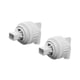 thumbnail image 2 of Conector de boquilla de pico de pato de 2 piezas, giratorio y resistente, para salida de agua de hábitat acuático. Blanco, 2 of 8