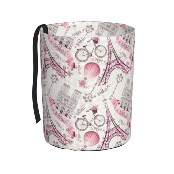 Kdxio Romantic Travel In Paris Car Trash Can Garbage Car Accessories Trash Can Car Waste Bin for for Driver and Passenger Any Vehicle
