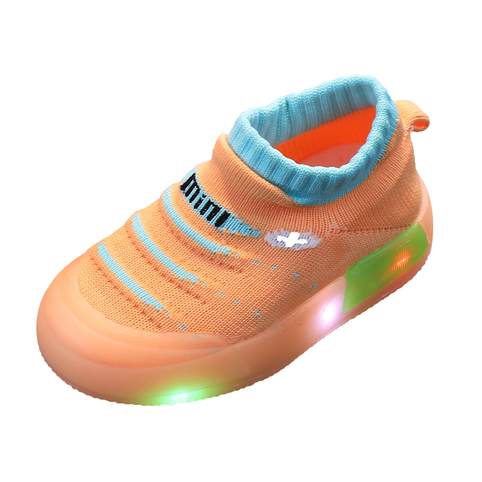 Iuhan  Girls Led Shoes Mesh Lace-up Lumious Sneakers Bling Light Toddler Sport Moccasins