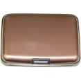 thumbnail image 2 of Aluminum RFID Blocking Credit Card Holder - Stylish Travel Wallet - Best protection for your Bank Debit, ID, ATM, Cards against Scanning Criminals - Cool Slim Metal Business Card Case (Brown), 2 of 4