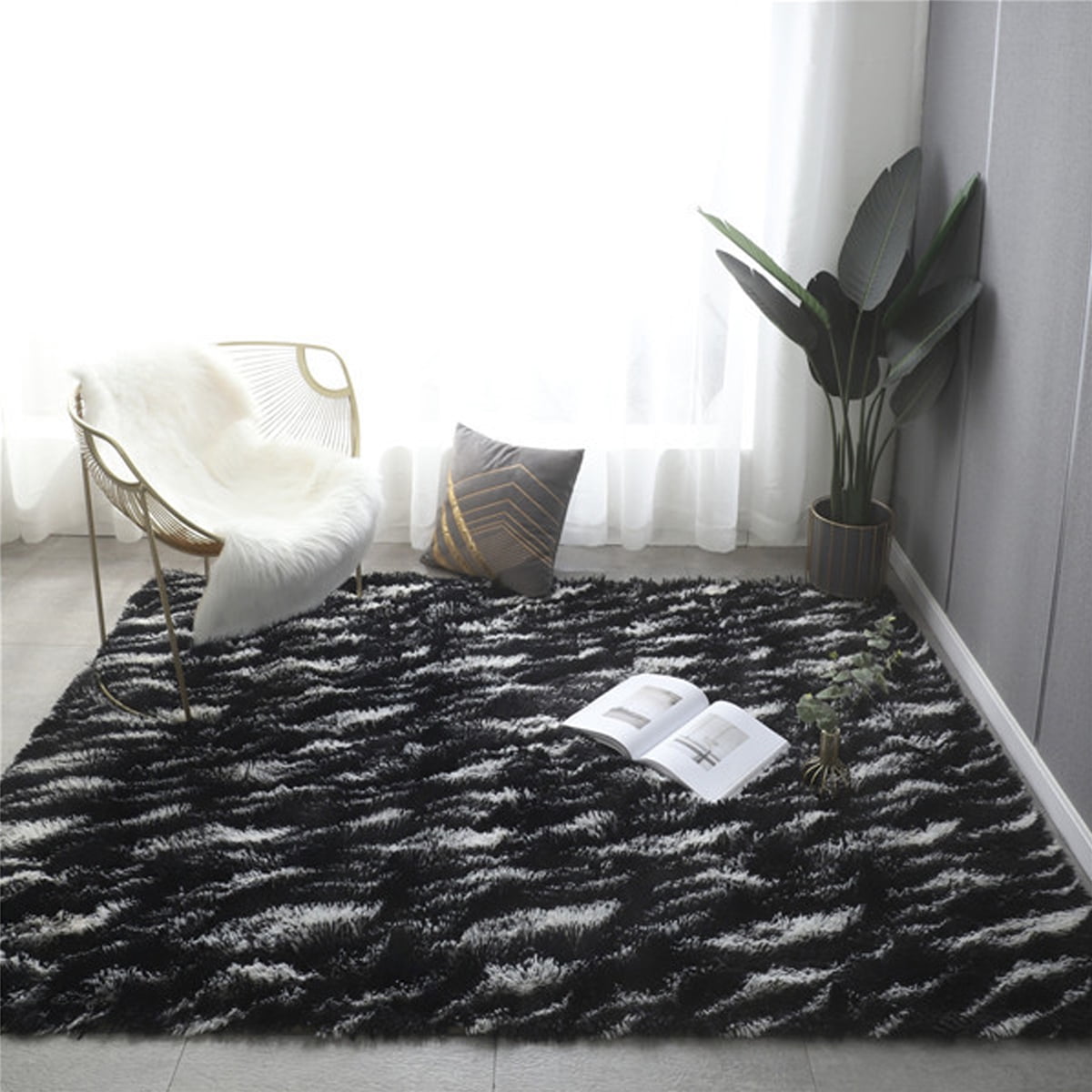 6ft X 9ft Shaggy Area Rugs Washable Fluffy Rug Plush Decorative Mat 6ft X 9ft Shaggy Area Rugs Washable Fluffy Rug Plush Decorative Mat