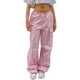 thumbnail image 1 of Pantalones de paracaídas para mujer, pantalones cargo holgados para mujer, pantalones holgados de cintura baja Y2K con pierna ancha, 1 of 5
