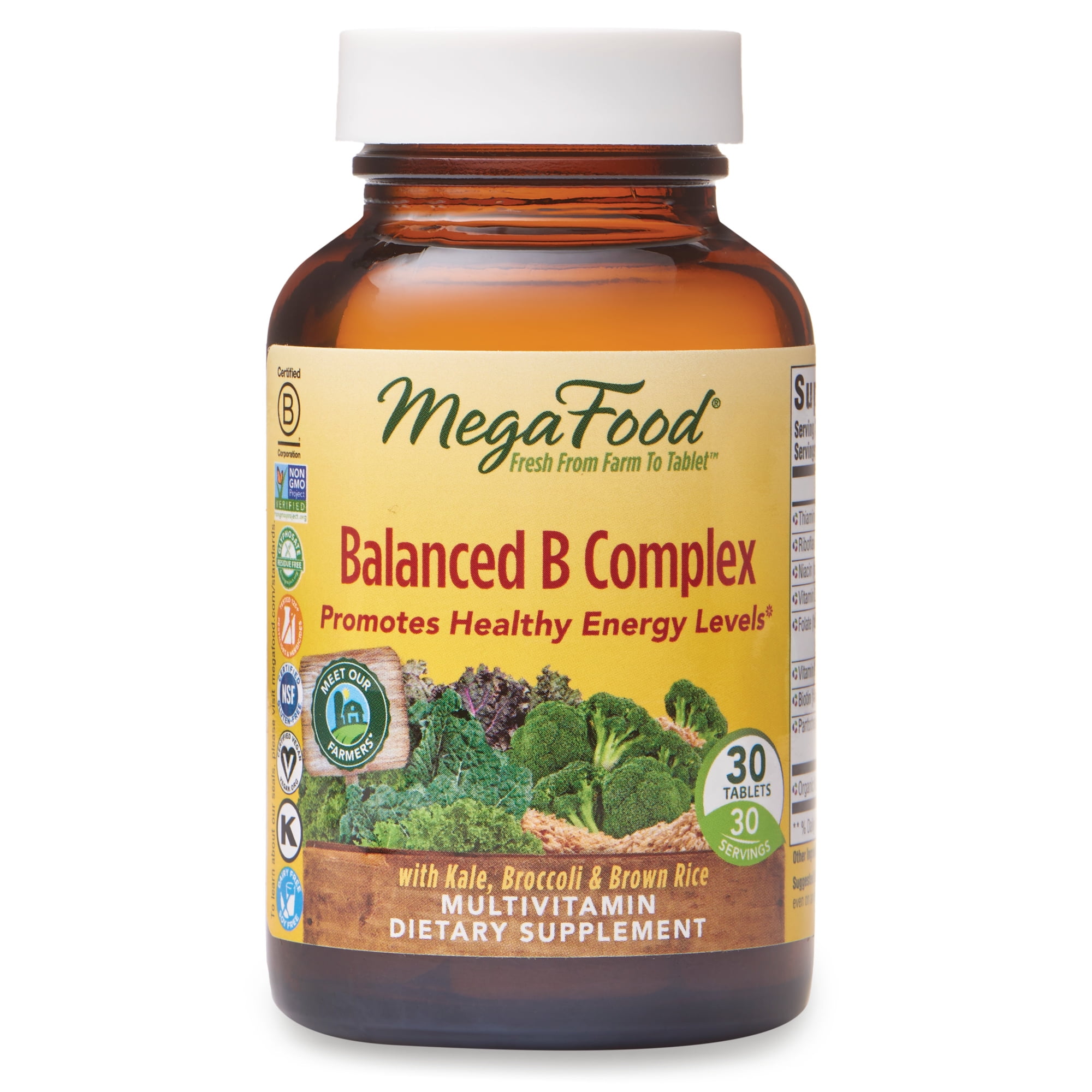 MegaFood, Balanced B Complex, Promotes Healthy Energy Levels ...