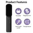 thumbnail image 3 of Cordless Hair Straightener Brush Fast Heating Hot Tool With 3 Heat Settings Travel Styling For All Hair Types(Black), 3 of 7