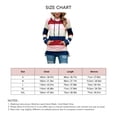 thumbnail image 6 of Women Hoodie Colorful Stripes Printed Patterns Long Sleeve Hooded Drawstring Fleece Sweatshirt for Daily Wear Red Stripes XXL, 6 of 6