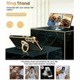 thumbnail image 5 of LeYi for Samsung Galaxy S24 5G CaseHolder Magnetic Kickstand, Plating Rose Gold Edge Protective Case for Samsung S24, Black, 5 of 7