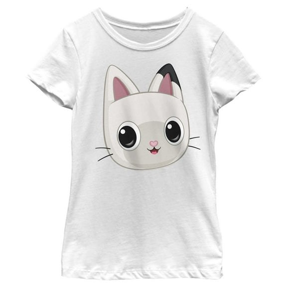 Girl's DreamWorks: Gabby's Dollhouse Pandy Big Face Graphic Tee White Small
