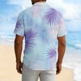 thumbnail image 3 of Gamivast Summer Shirts Palm Leaf Pattern Print Casual Shirts Button Down Lapel Collar Beach Shirts Lightweight Breathable Vacation Tropical, 3 of 5
