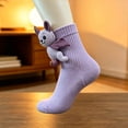 thumbnail image 3 of FAIOROI 3D Plush Animal Crew Socks for Women, Cute Cartoon Stuffed Toy Socks, Soft Cozy Knit Holiday Christmas Sock, 3 of 7