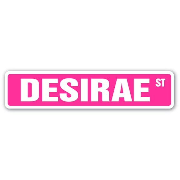 SignMission SS-DESIRAE 4 x 18 in. Childrens Name Room Street Sign - Desirae
