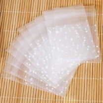 Worgeous Self Adhesive Treat Bags with Dots for Storage Use Transparent Plastic 100 Pieces