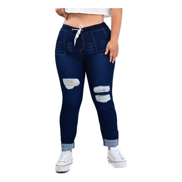 Pantalon De Mezclilla Dama Corte Colombiano Talla Extra S-73