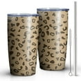 thumbnail image 2 of Leopard Print 20oz Coffee Tavel Tumblers, Stainless Steel Mobile Tumbler, Vacuum Insulated Coffee Mug with Lid, Spill-Proof Travel Cup for Hot & Cold Drinks, 2 of 6