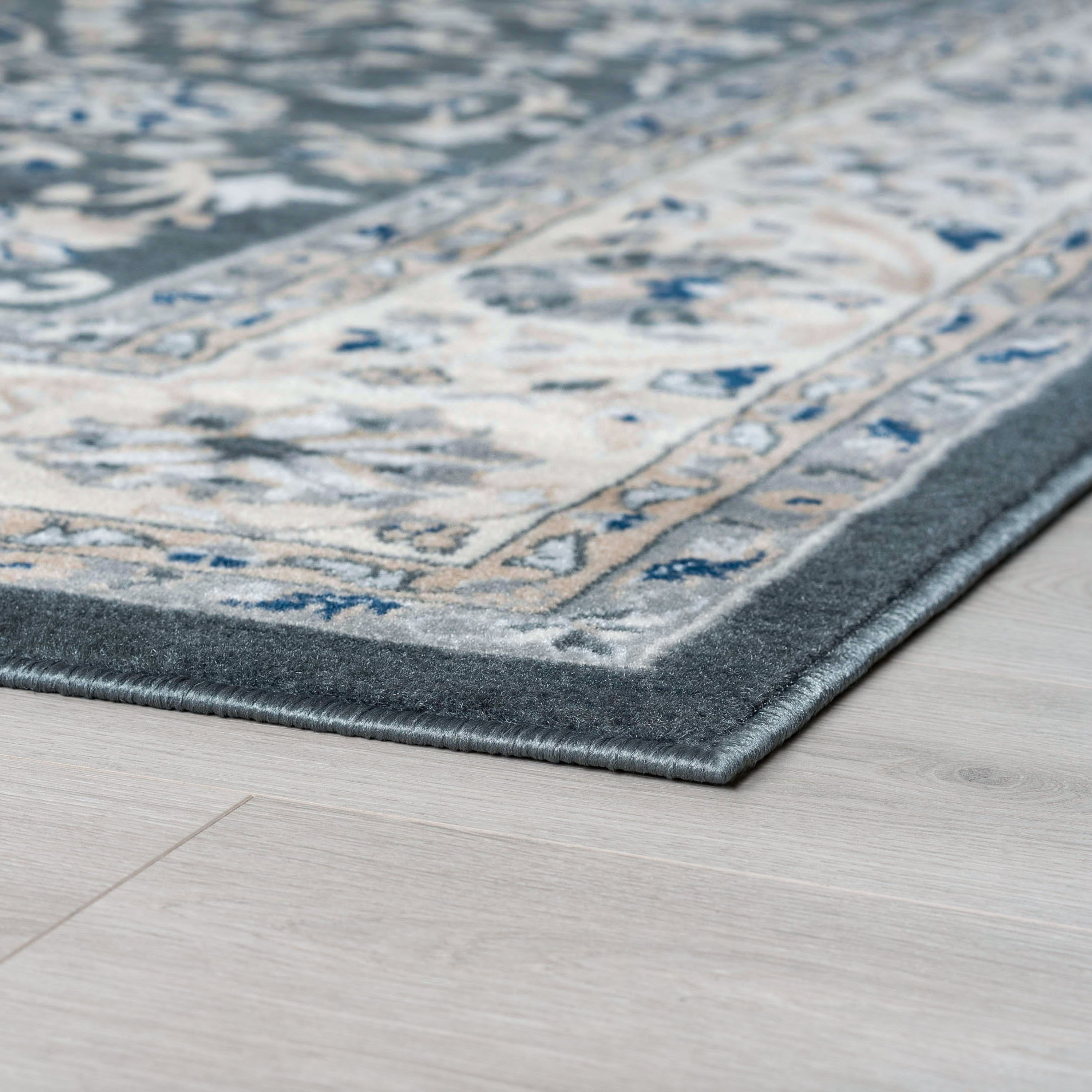 Madison Traditional 9' x 12' Gray Polypropylene Indoor Area Rug
