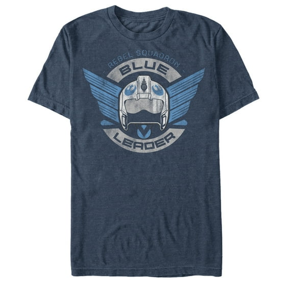 Men's Star Wars Rogue One Rebel Squadron Leader  Graphic Tee Navy Blue Heather Large