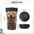 thumbnail image 3 of Uemuo Sunset Daisy Dog Print Carry Insulated Coffee Mug, Travel Mug with Hidden Handle, Insulated Coffee Flask, Leak-proof Travel Mug Insulated Mug for Office, 3 of 8