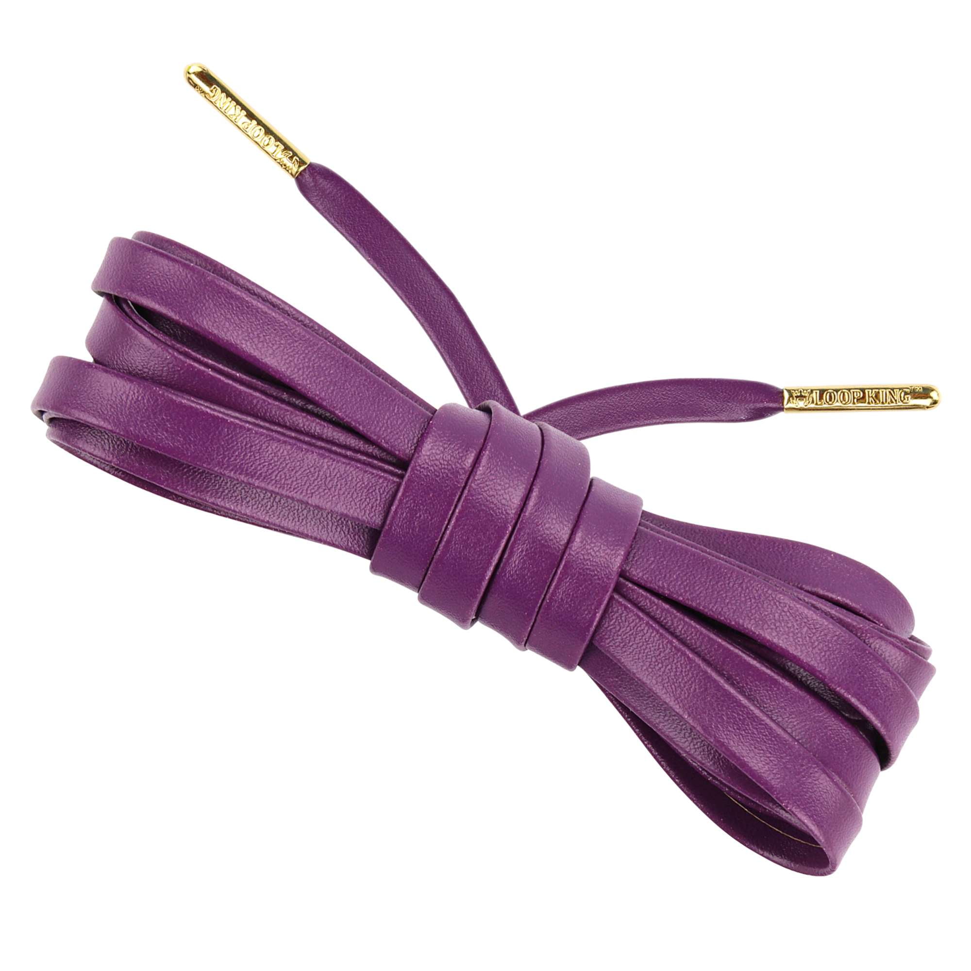 Purple Thin Rope Shoelaces with Clear Tips - From Loop King