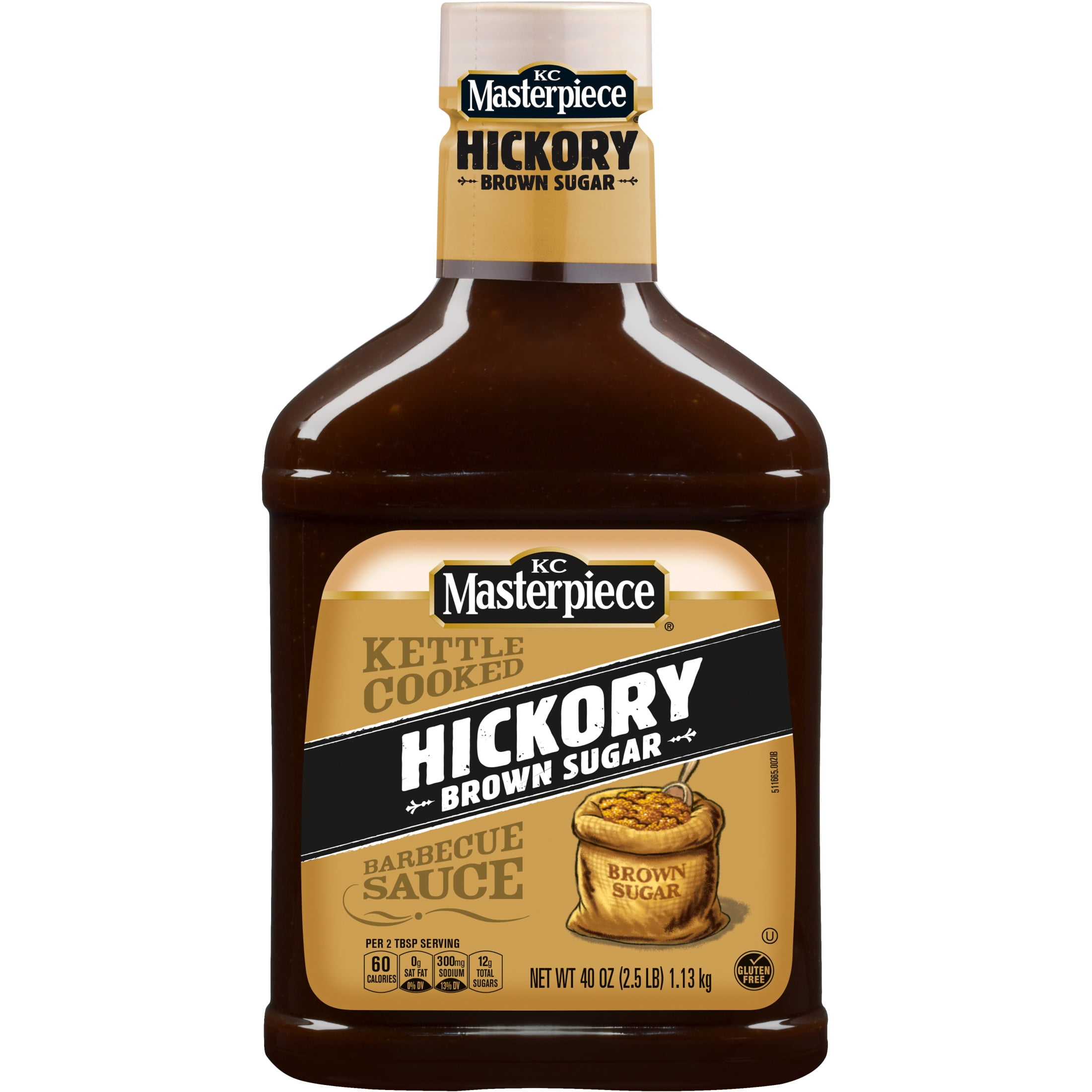 (3 pack) KC Masterpiece Hickory Brown Sugar Barbecue Sauce, 40 fl oz Bottle