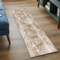 thumbnail image 4 of Brown Coastal Runner Rugs 2x6 ft Nautical Starfish Octopus Coral Summer Washable Hallway Rugs Non-Slip Floor Mats Absorbent Carpet Bedside Runners for Bedroom Kitchen Bathroom Laundry Room, 4 of 9