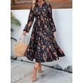 thumbnail image 4 of Jaimenalin Women'S Long Sleeve Maxi Dress Chiffon Guest Dresses Floral Dress Flower Color L, 4 of 8