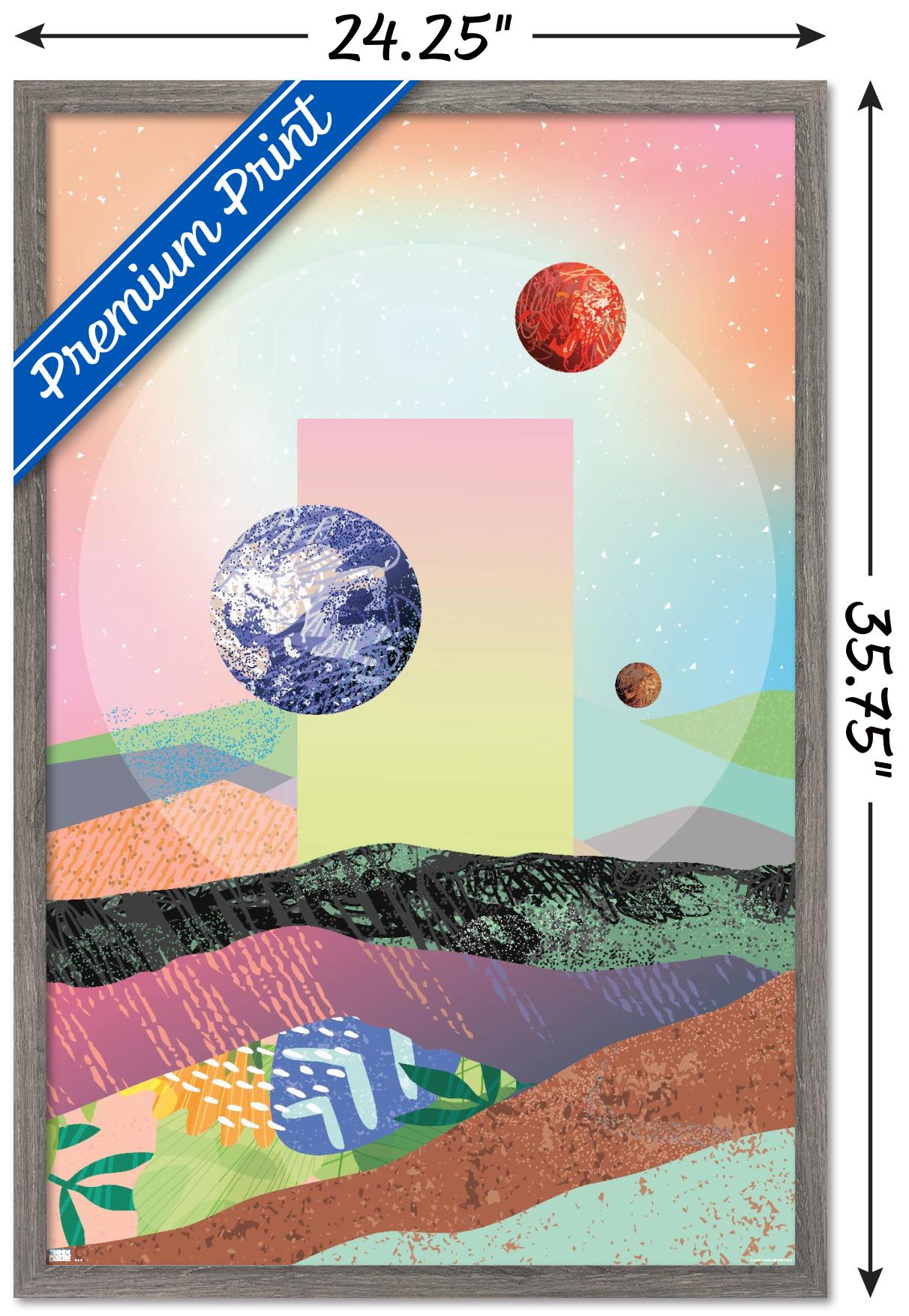 Abstract Space Wall Poster, 22.375" x 34" Framed