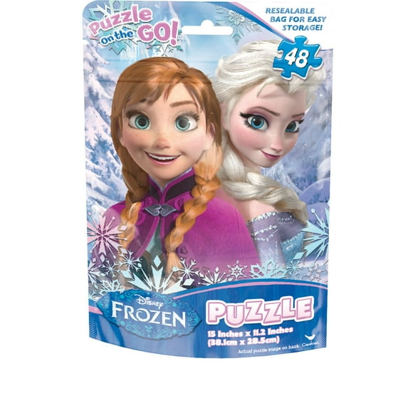 Frozen Basic Puzzle On The Go In Foil Bag (48-Piece) Assorted Puzzles