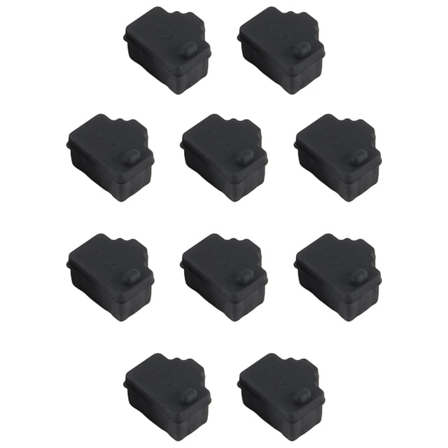 Puerto de Ethernet Hub RJ45 cubierta del casquillo protector enchufe para anti-polvo 10Pcs Negro