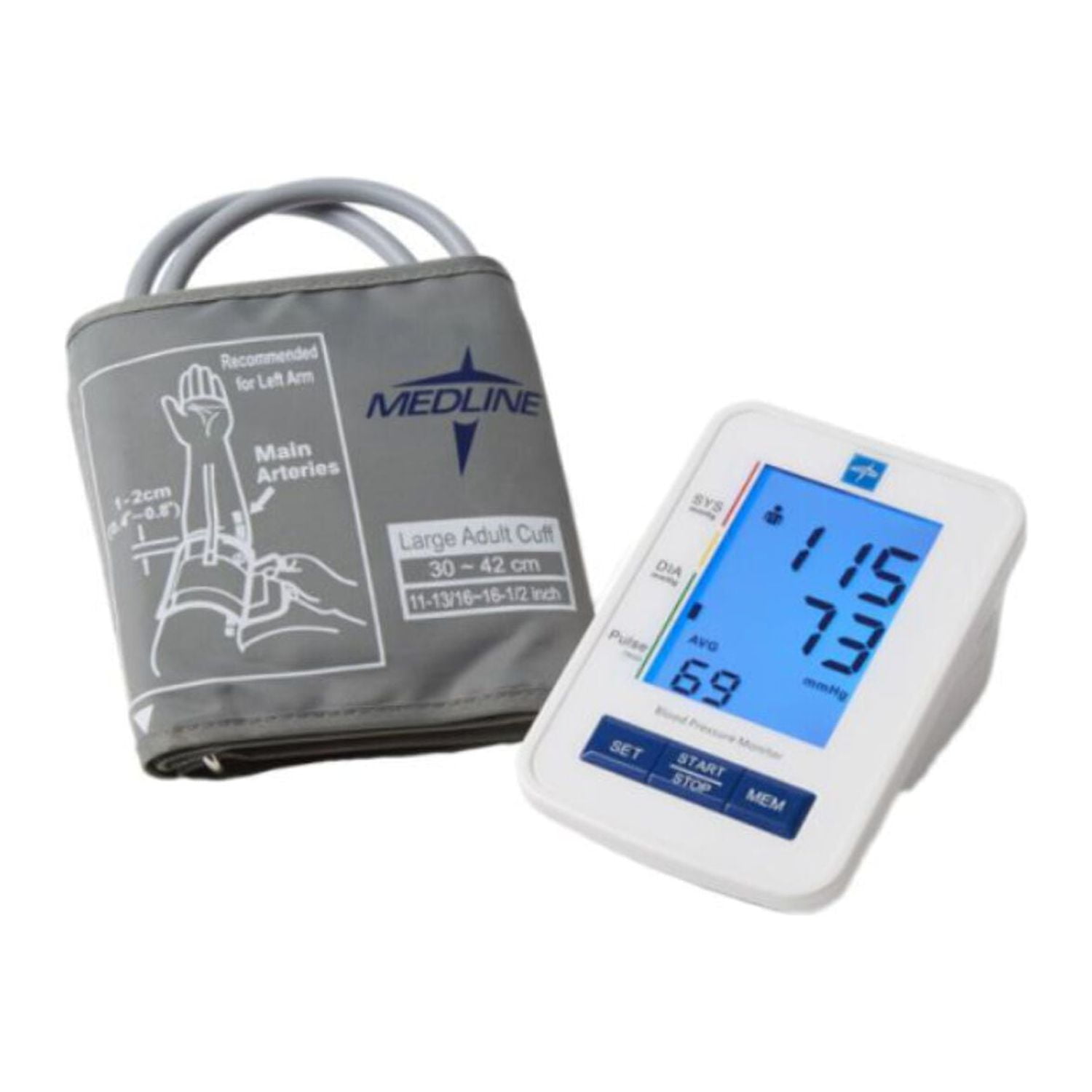 Medline Elite Automatic Digital Blood Pressure Monitor, Standard and Large Adult Cuff