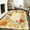 Yellow, variant on Floral Runner Rug 2x6 Washable Runner Modern Scalloped Runner Pink Runner Hallway Runner with Non Slip Backing, Low Pile Thin Runner, Indoor Foldable Printed Rug for Entryway Bathroom