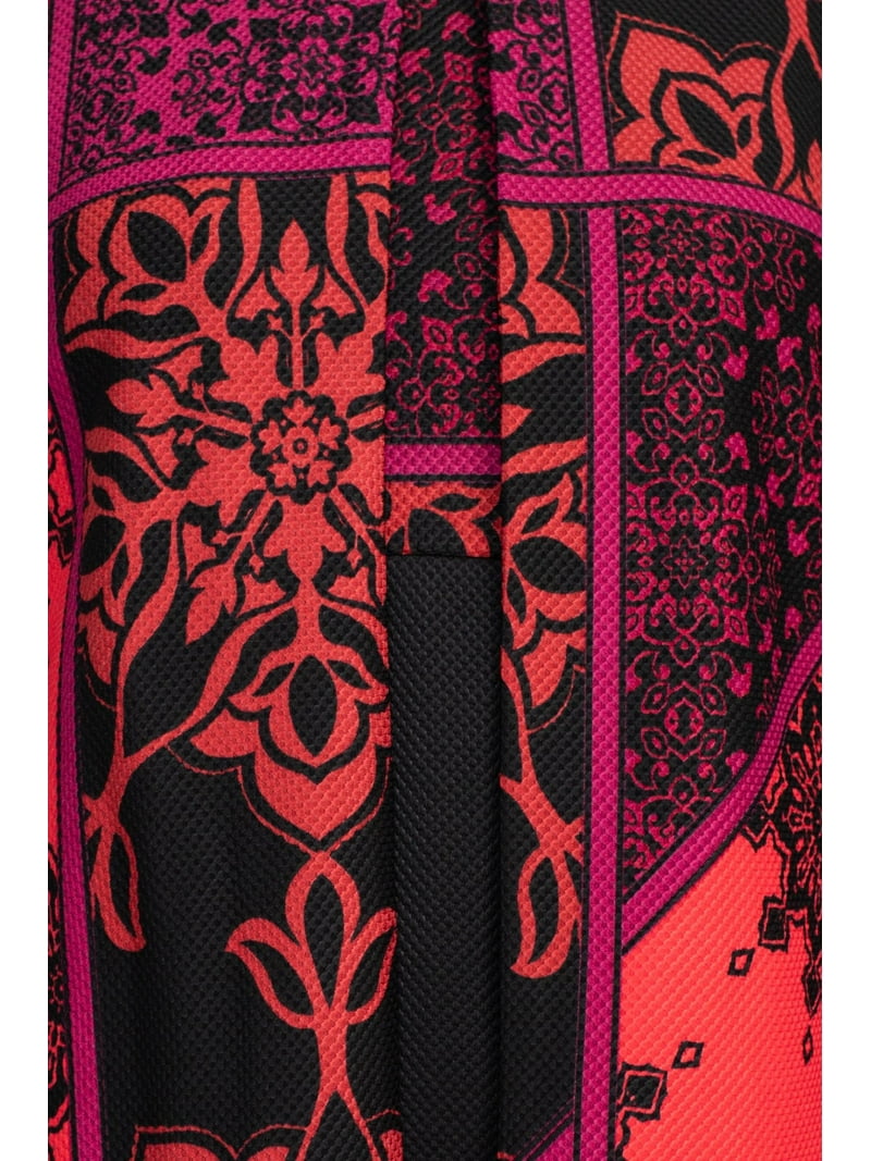 Danny & Nicole Scoop Neck Sleeveless Multi Print Dress with Matching  Jacket-RED BLACK / 14 - Walmart.com