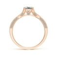 thumbnail image 2 of ANGARA Natural Diamond Solitaire Crossover Engagement Ring in 14K Rose Gold for Women (Size-4.8mm| Color-K| Clarity-I3) | April Birthstone, Anniversary, Jewelry Gift for Women | Natural Diamond Ring, 2 of 7