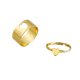 thumbnail image 1 of 1x Juego de anillos a juego para adolescentes, anillo abierto ajustable para boda, lindo y simple. Corazón dorado, 1 of 7