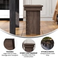thumbnail image 4 of Emma + Oliver 8' x 12" Antique Rustic Mahogany Solid Pine Folding Farm Bench with 3 Legs, 4 of 11
