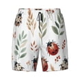 thumbnail image 4 of Lsque Mens Swim Trunks Watercolor Ladybug Pattern - Bathing Suit Compression Liner - Beach Swim Shorts Swimwear - (S-3XL) - Stretch Quick Dry -Medium, 4 of 9