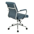 thumbnail image 4 of Mid Back Manager's Chair with Dillon Blue Fabric and Chrome Base, 4 of 8