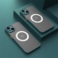 thumbnail image 3 of Funda magnética mate de lujo para iPhone, carcasa de carga inalámbrica Magsafe, 12, 13, 14, 15 Pro Max Plus, XS, XR, X, a prueba de golpes, NNBILI, 3 of 5