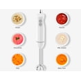 thumbnail image 4 of Bonsenkitchen Hand Blender, Immersion Blender with 2 Mixing Speed, Electric Portable Handheld Stick Mixer with Stainless Steel Blades for Soup, Smoothie, Puree,  Food, White, 4 of 16