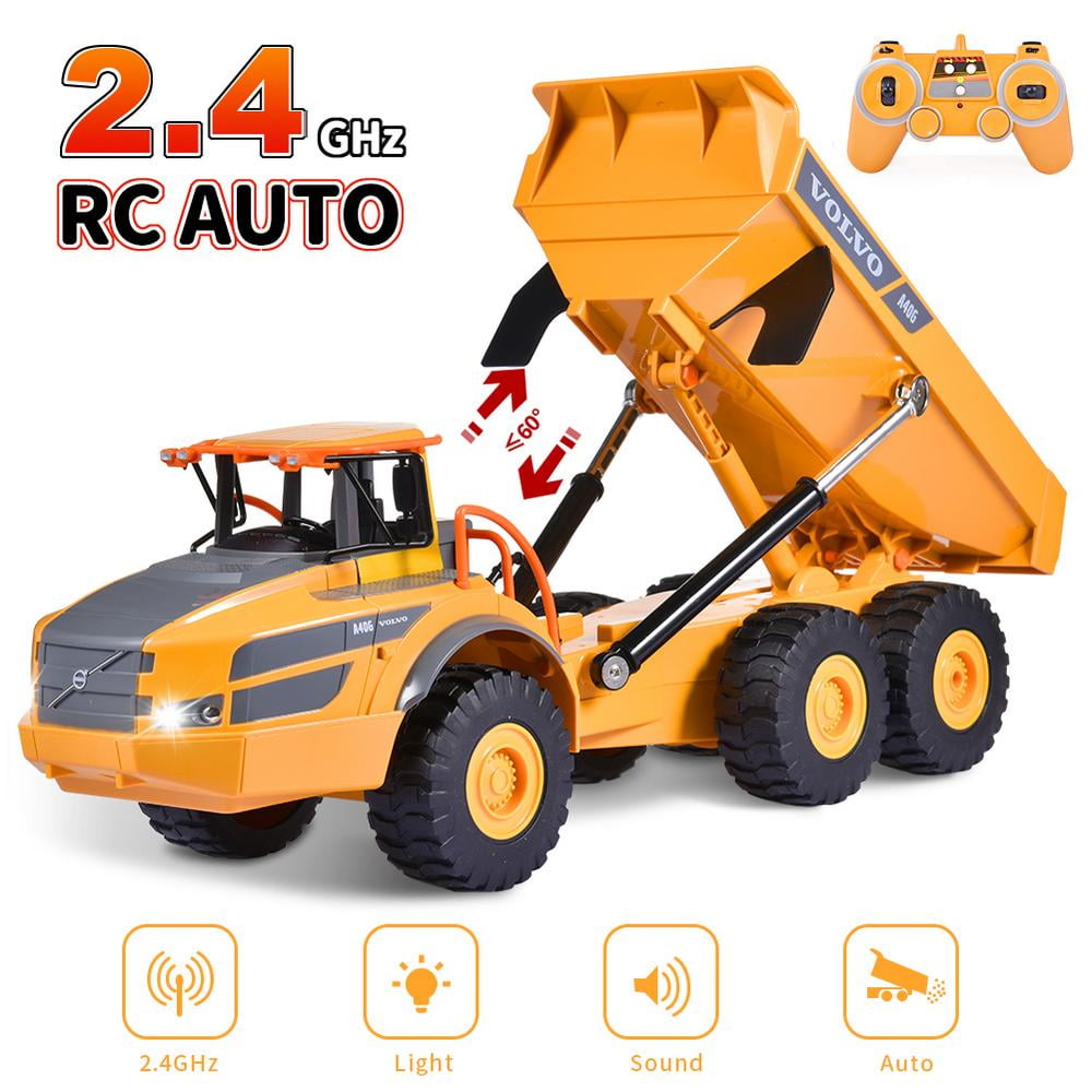 2.4GHz RC Remote Control Construction Car Dump Excavator Bulldozer Truck 1/18 
