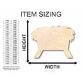 thumbnail image 2 of Unfinished Wood Bethlehem Manger Shape - Christmas - Craft - up to 46" DIY 16" / 1/4", 2 of 3