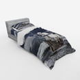 thumbnail image 2 of Ambesonne Grey Bedding Set 3 Pcs, Caribbean Pirates Ship, Twin, Blue Grey Pale Grey, 2 of 2
