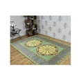 thumbnail image 1 of 5 ft. x 7 ft. 6 in. Hand Tufted Wool Contemporary Rectangle Area Rug, Green & Brown, 1 of 1