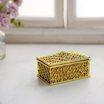BalsaCircle 12 Gold 3" Metallic Mini Rectangle Treasure Boxes Favor Holders